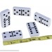 Dominoes Double 9 Set Tournament Jumbo Size Solid White with Black Dots 55 Dominoes in Set Great for Standard Dominoe Game B01G96GJCQ
